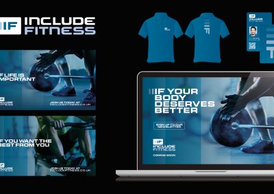 Include Fitness - Identity, Advertising, Staff Uniform and Website Design